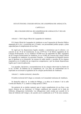 Descargar Estatuto en PDF. - Colegio Oficial de Logopedas de