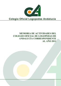 descargar memoria - Colegio Oficial de Logopedas de Andalucía