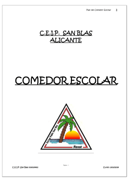 plan de comedor - Colegio San Blas de Alicante