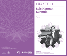 Luis Herman Miranda - Festival Internacional Cervantino