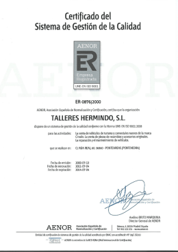ISO 9001 - Talleres Hermindo