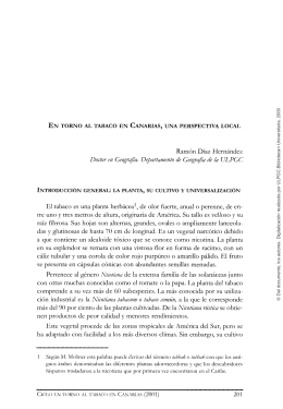 El tabaco en Canarias, una perspectiva local