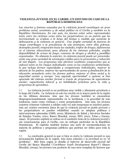VIOLENCIA JUVENIL EN EL CARIBE: UN CASO DE ESTUDIO DE