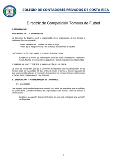 Directriz de Competición Torneos de Futbol