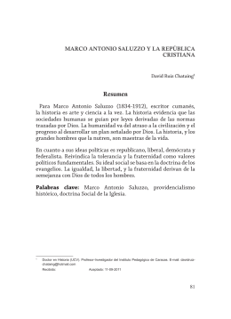 Marco Antonio Saluzzo y la República cristiana