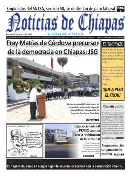 Fray Matías de Córdova precursor de la democracia en Chiapas: JSG