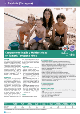 160 Cataluña (Tarragona) 6días 450€