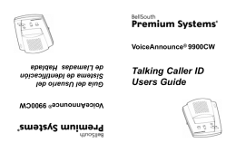 VoiceAnnounce® 9900CW Talking Caller ID Users Guide