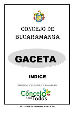2012 - Concejo de Bucaramanga