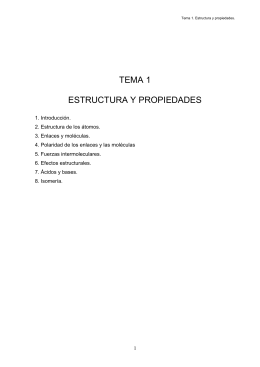 Tema 1: Estructura y propiedades