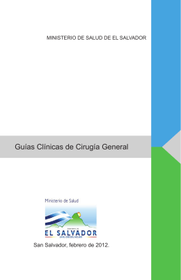 Guías Clínicas de Cirugía General - Ministerio de Salud Pública y