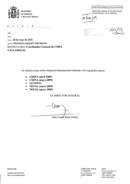 Notas informativas del ministerio sobre adopción
