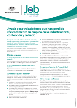 Ayuda para trabajadores que han perdido recientemente su empleo