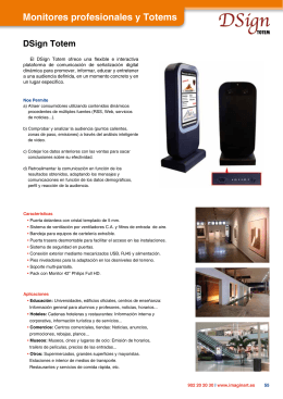 Monitores profesionales y Totems
