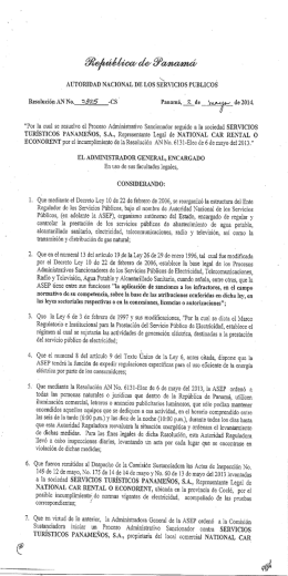 AUTORIDAD NACIONAL DE LOS SÉRWCIOS*PUBLICOS