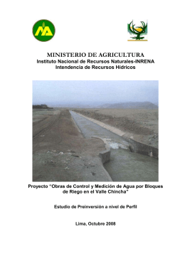 MINISTERIO DE AGRICULTURA - Autoridad Nacional del Agua