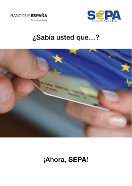 Folleto SEPA del Banco de España