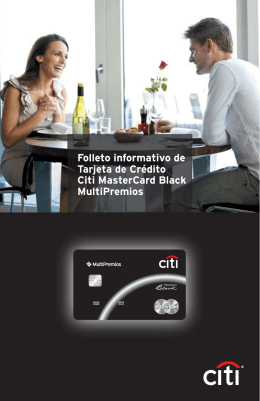 5.5x8.5 Inch Folleto MasterCardBlack CITI