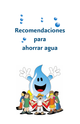 Recomendaciones para ahorrar agua
