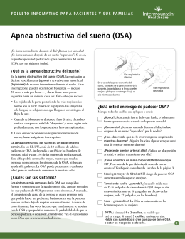 Apnea obstructiva del sueño (OSA)