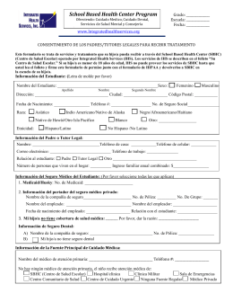 School Based Health Center Program