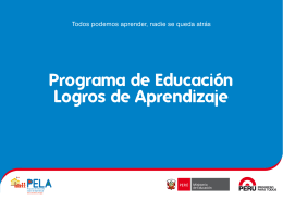 folleto PELA - Ministerio de Educación del Perú
