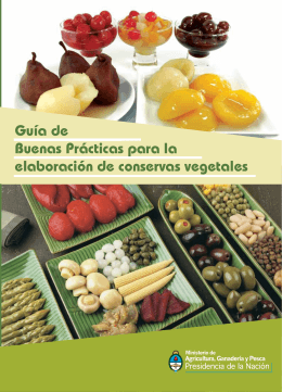 Guía de Buenas Prácticas para la elaboración de conservas vegetales