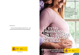 FOLLETO CASTELLANO - Embarazadas: cero alcohol