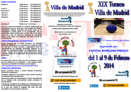 Folleto XIX Torneo Villa de Madrid - Asociación Española de Clubes