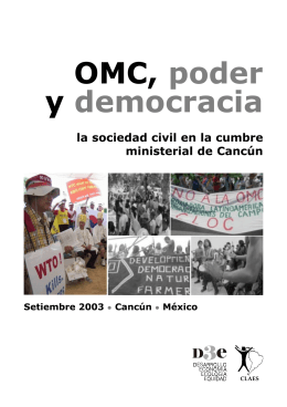 Cancun: OMC poder y democracia folleto
