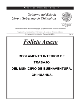 Folleto Anexo - Gobierno del Estado de Chihuahua