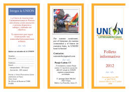 Folleto informativo 2012 - Unión de Asociaciones Latinoamericanas