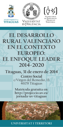 el desarrollo rural valenciano en el contexto europeo: el enfoque
