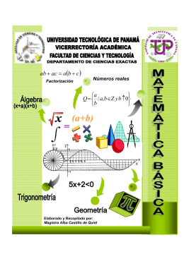 Folleto de Matemática Básica - Universidad Tecnológica de Panamá