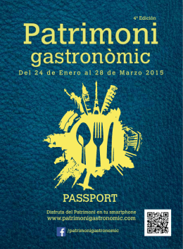 PASSPORT - Patrimoni Gastronomic 2016