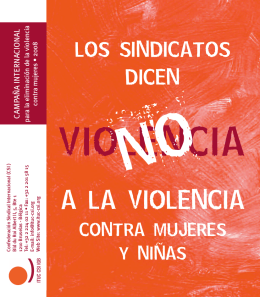 Los sindicatos dicen no a la violencia contra mujeres y niñas