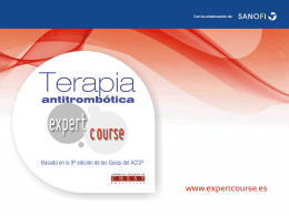folleto ipad - Curso on-line Terapia antitrombótica. EXPERT COURSE