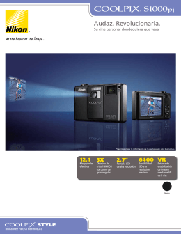 Nikon COOLPIX S1000pj: Folleto del producto