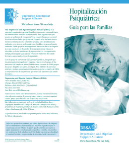 Hopitalización Psiquiátrica: - Depression and Bipolar Support Alliance