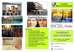 folleto bachillerato 15-16 - Colegio María Auxiliadora