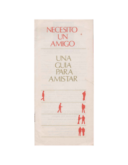 necesito un amigo – una guia para amistar