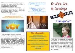 folleto lifeteen - Parroquia Covadonga de Madrid