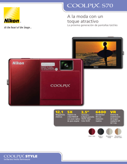 Nikon COOLPIX S70: Folleto del producto
