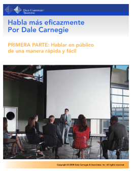 Aprende a hablar en publico I