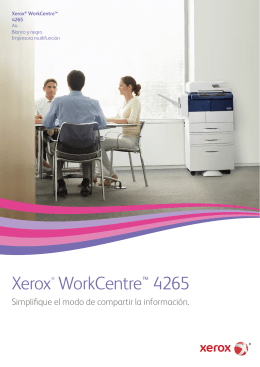 Folleto Xerox WorkCentre 4265: Impresora Láser Multifunción