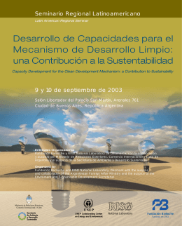 folleto pags - Capacity Development for the CDM (CD4CDM)