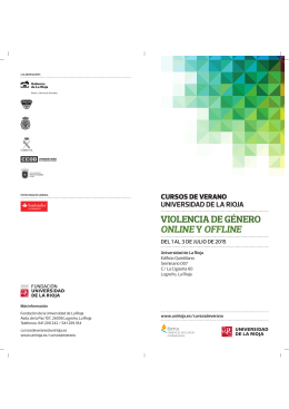 Díptico CDV Violencia.indd - Fundación Universidad de La Rioja