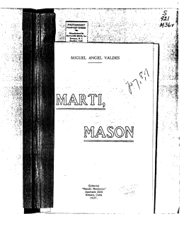 Martí, Masón. - Latin American Studies