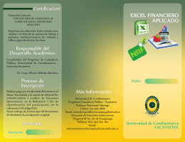 folleto excel financiero - Universidad de Cundinamarca