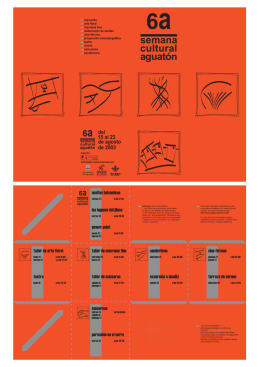 Folleto Sexta Semana Cultural de Aguatón (2003)